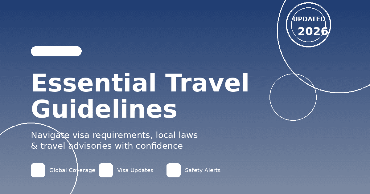 Essential Travel Guidelines for 2026