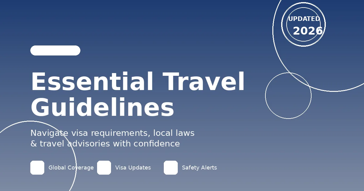 Essential Travel Guidelines for 2026