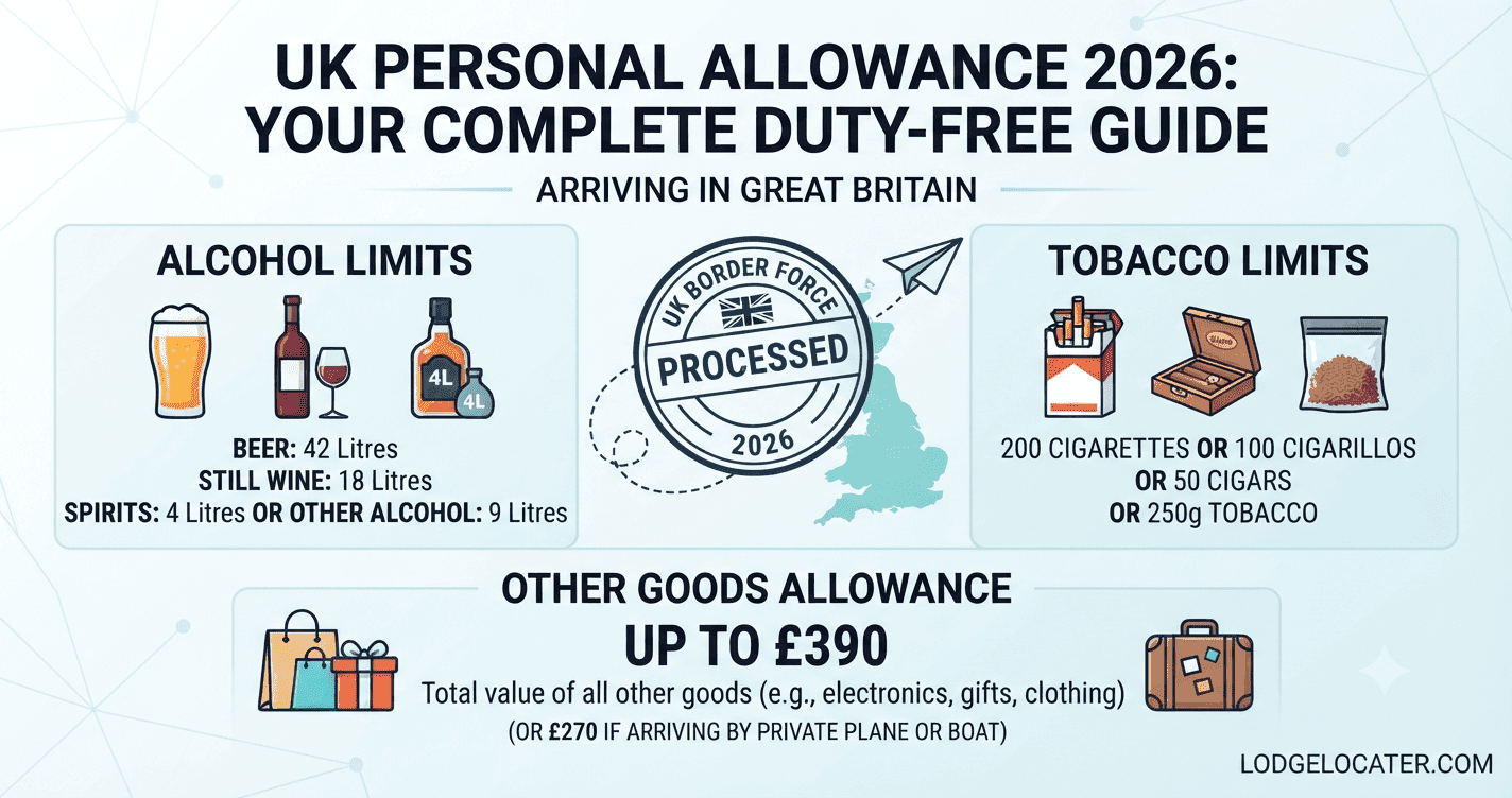 UK Personal Allowance 2026: Your Complete Duty-Free Guide for Arriving in Great Britain 2 UK Personal Allowance 2026: Your Complete Duty-Free Guide for Arriving in Great Britain